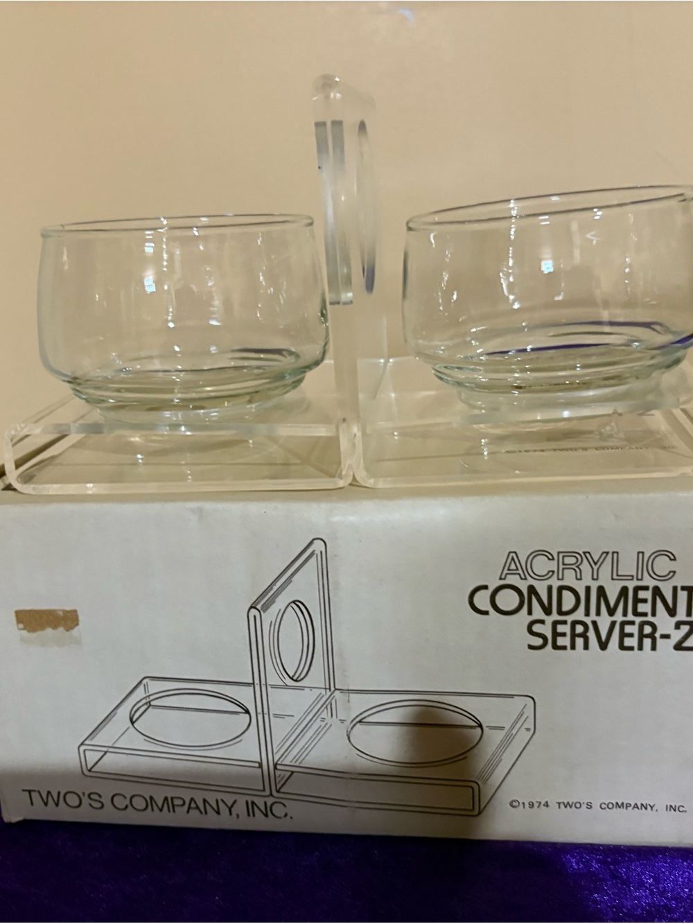 Two's Company Acrylic Condiment Server - 2 - Picture 15 of 16
